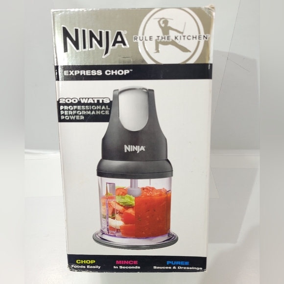 NINJA EXPRESS CHOP 2 CUP GREY 200 WATTS TESTED - Picture 1 of 17